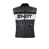 SHOT RACE GEAR SOFTSHELL LITE BODYWARMER - BLACK WHITE ENDURO
