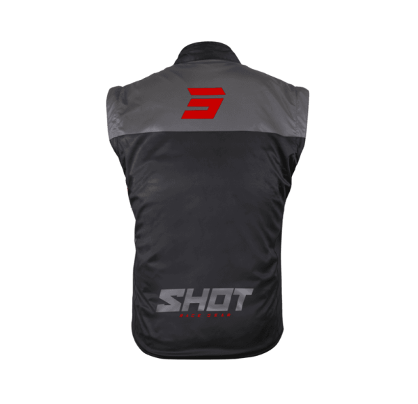 SHOT RACE GEAR SOFTSHELL LITE BODYWARMER - BLACK RED ENDURO - Image 2