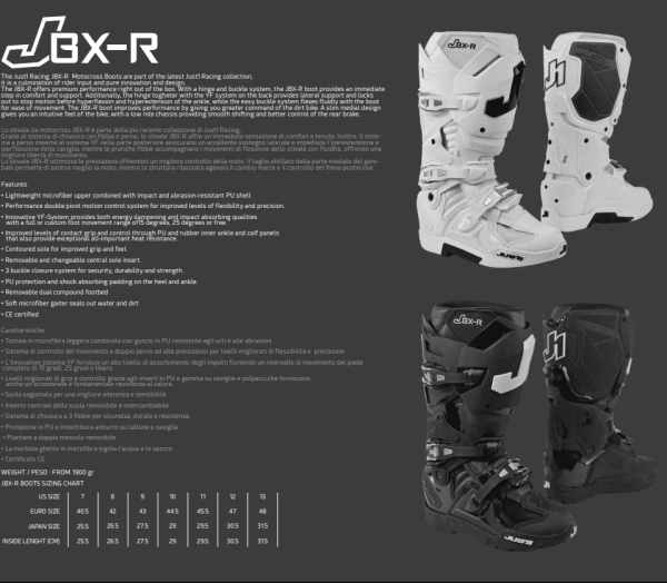 JUST1 boots JBX-R MX Sole Solid white - Image 12